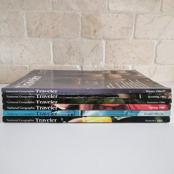 1980s National Geographic Traveler Magazine Set of 6 Issues Vintage Photographs - Picture 4 of 4